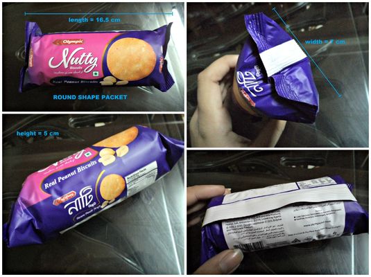 Torba na poduszkę Automatyczna maszyna do pakowania żywności Biscuit ze stali nierdzewnej